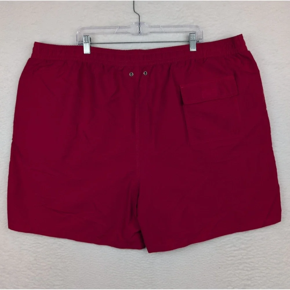 Polo Ralph Lauren Swim Trunks Men's 5XB Red Shorts Lined Pockets